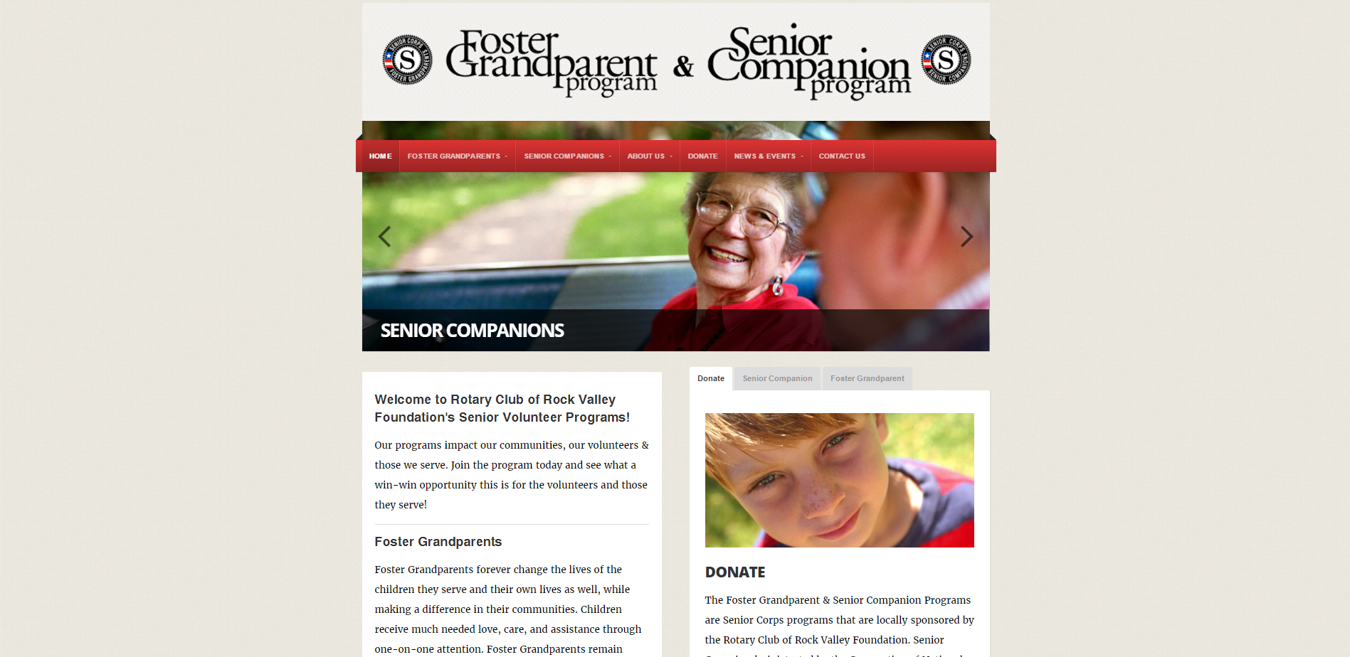 Senior Volunteer Programs   Foster Grandparents Program   Senior Companion Programs