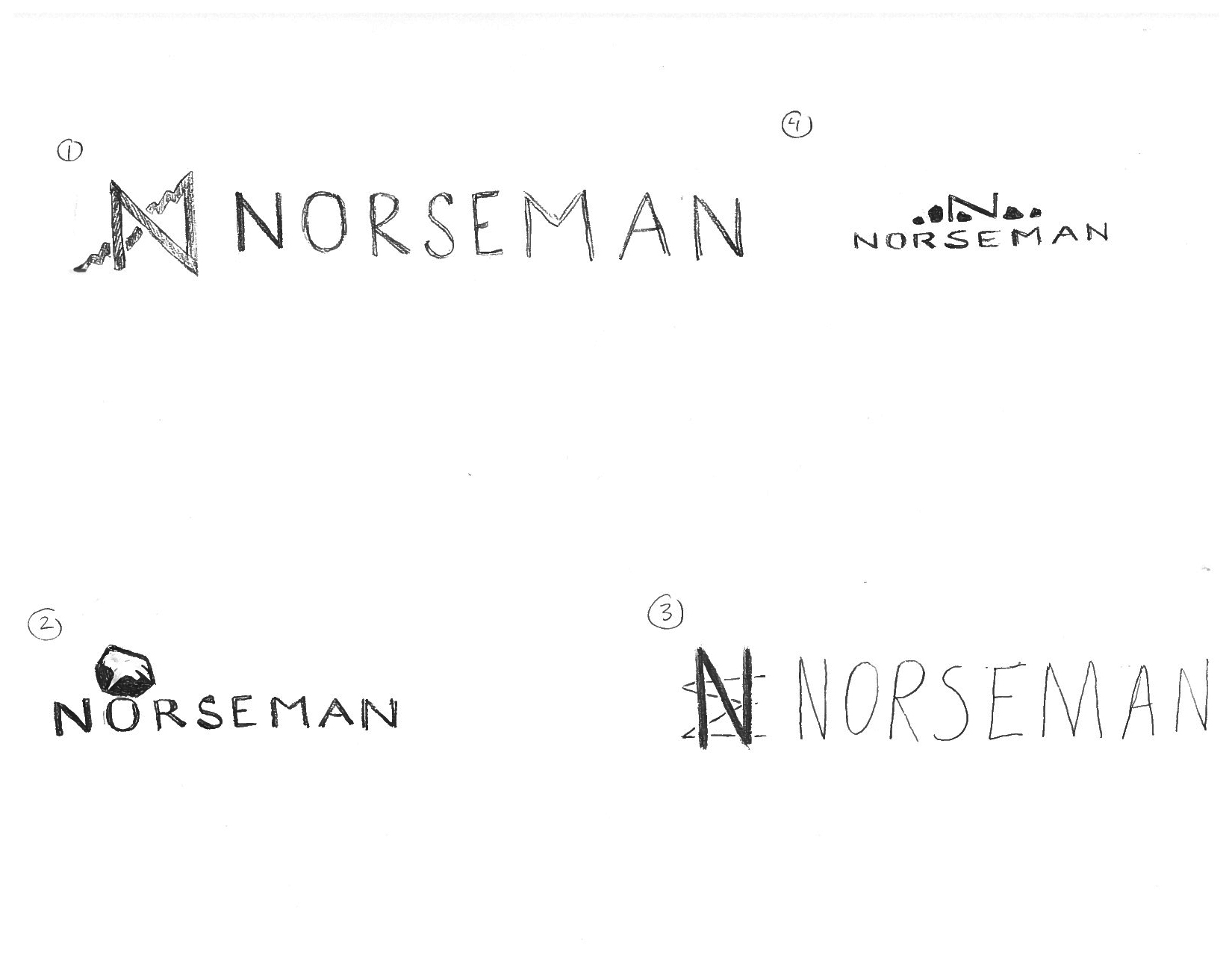 Norseman Logo original sketches