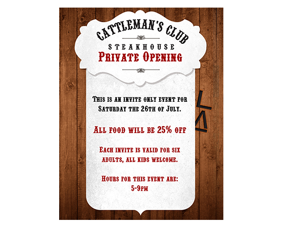 cattleman's club flyer