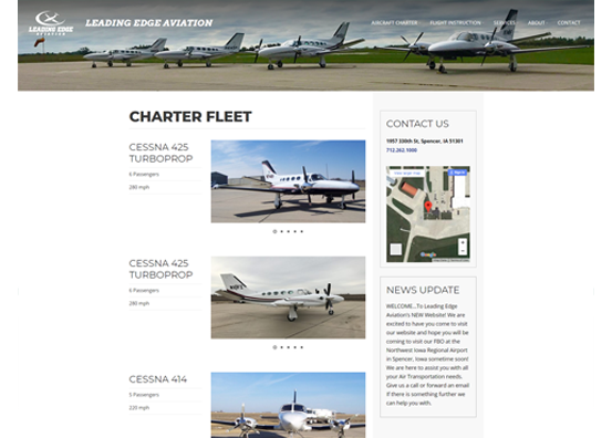 Leading Edge Aviation charter fleet